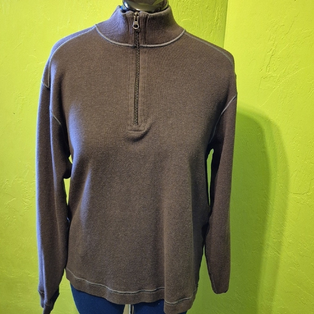 Cutter & Buck 1/4 Zip Mock Turtleneck. Mens Sz.L. (#1630)